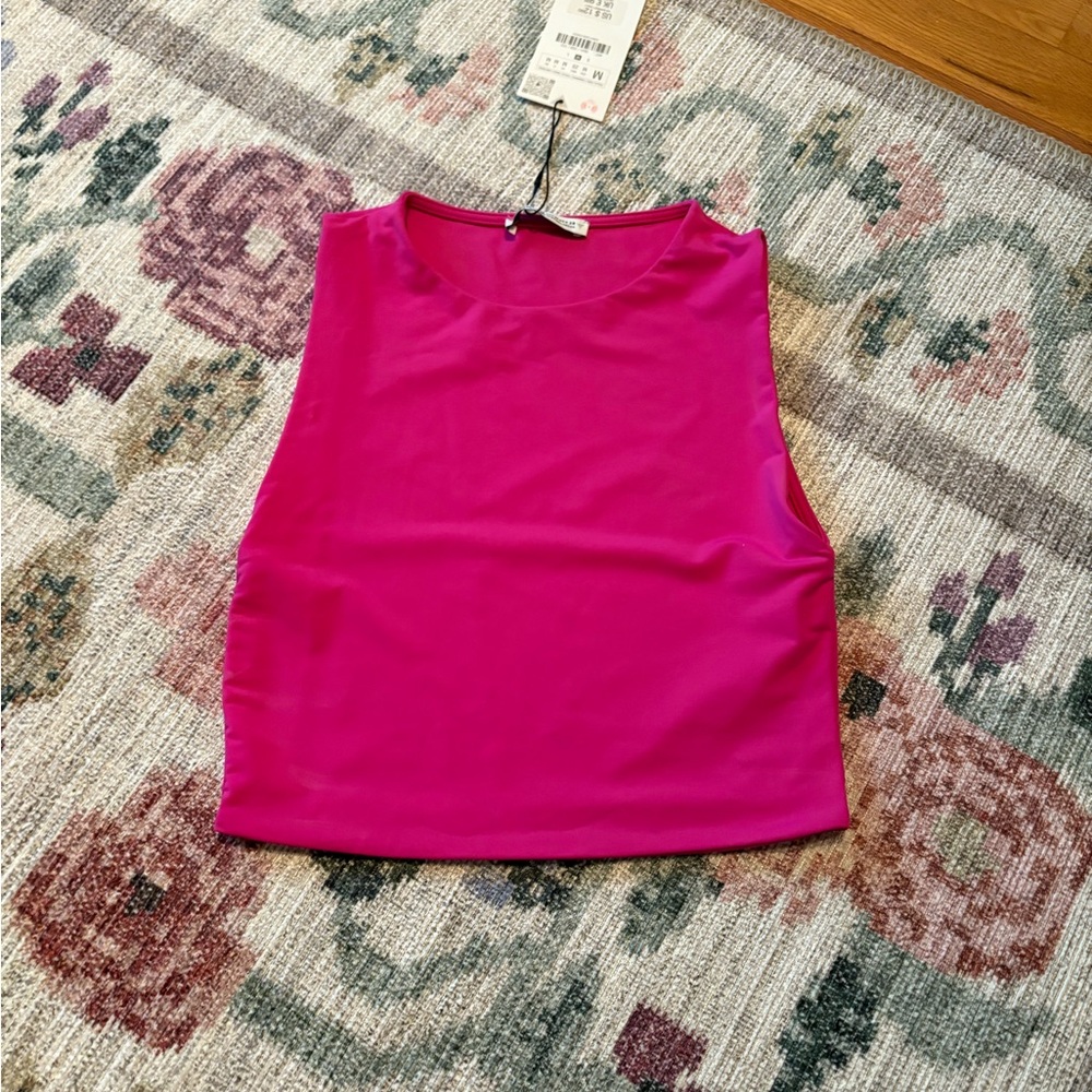 Zara Hot Pink Crop Top